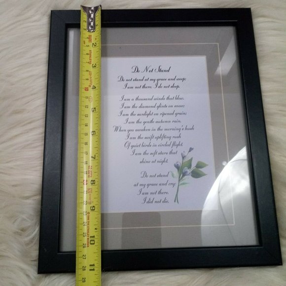 🔥4/$20 Bereavement Picture & Poem In Black Frame Wall Hang Memory Condolences - Picture 10 of 15